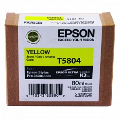 Картридж Epson T5804 желтый