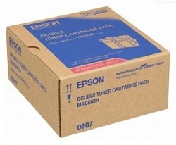 Картридж Epson C13S050607 пурпурный, упаковка 2 шт.