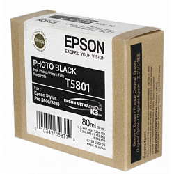 Картридж Epson T5801 черный фото