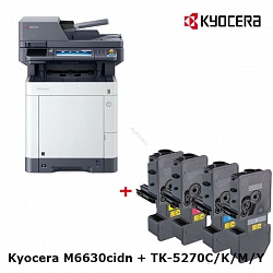 Комплект МФУ Kyocera ECOSYS M6630cidn + Тонер Kyocera TK-5270C/K/M/Y